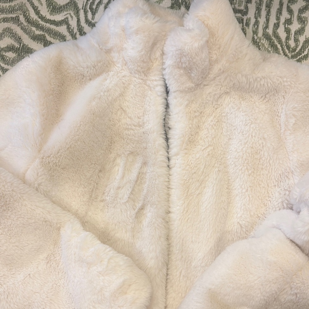 Lucky Brand Cream Faux Fur Coat